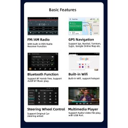 Auto rádio - 2 Din - 9 polegadas - Android 10 - 2GB - 32GB - Bluetooth - GPS - carplay - para Volkswagen Golf 5 6 Passat
