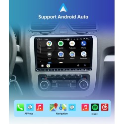Car radio - 2 Din - 9 inch - Android 10 - 8GB - 128GB - Bluetooth - GPS - carplay - for Volkswagen Golf 5 6 PassatDin 2
