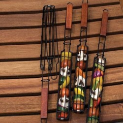 Cesto para grelhar churrasco - ferramenta para assar carne/legumes