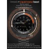 PAGANI - relógio automático de aço inoxidável - pulseira de malha - à prova d'água - branco