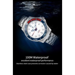 PAGANI - automatic stainless steel watch - mesh strap - waterproof - blueWatches