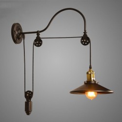 Candeeiro de parede retro em ferro - comprimento ajustável