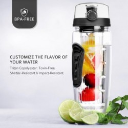 Garrafa de água / infusor de frutas - BPA Free - 800ml / 1000ml