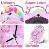 Alarm clock with double bell - clock with backlight - unicorn / dinosaur / astronautClocks