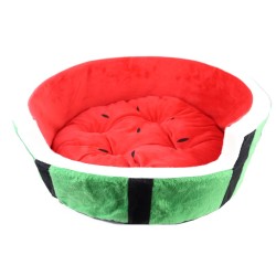 Cama macia para cachorro/gato - formato de melancia