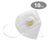 KN95 - PM2.5 - protetor bucal / facial - com válvula de ar - antibacteriano - anti-coronavírus