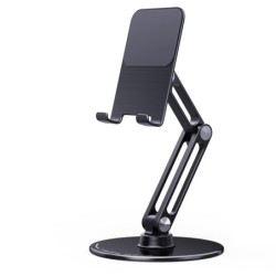 Suporte para telefone/tablet - suporte de metal - giratório - ajustável