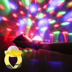 Mini luz de discoteca LED - projetor de estrelas - pulseira - USB - RGB