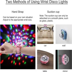 Mini luz de discoteca LED - projetor de estrelas - pulseira - USB - RGB