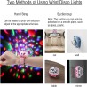 Mini luz de discoteca LED - projetor de estrelas - pulseira - USB - RGB