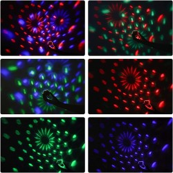 Mini luz de discoteca LED - projetor de estrelas - pulseira - USB - RGB