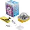 Mini luz de discoteca LED - projetor de estrelas - pulseira - USB - RGB