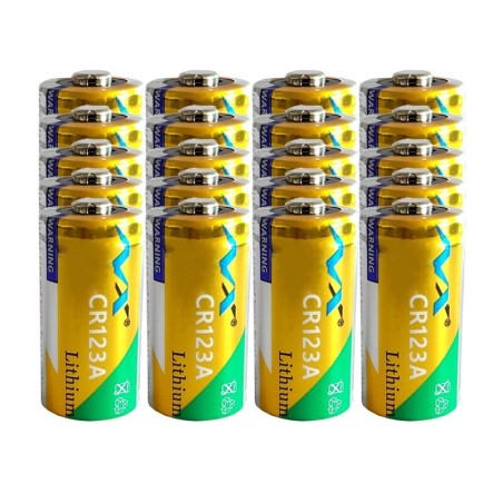 Bateria de lítio original - CR123A - 1600 mAh - 20 peças