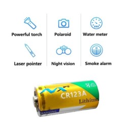 Bateria de lítio original - CR123A - 1600 mAh - 20 peças