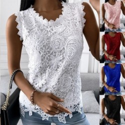 T-shirt de renda elegante - sem mangas