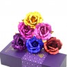 Rosa dourada Infinity - com suporte Love - caixa