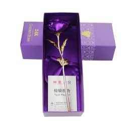 Rosa dourada Infinity - com suporte Love - caixa