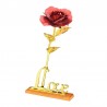 Rosa dourada Infinity - com suporte Love - caixa