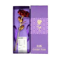 Rosa dourada Infinity - com suporte Love - caixa