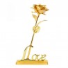 Rosa dourada Infinity - com suporte Love - caixa