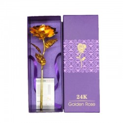 Rosa dourada Infinity - com suporte Love - caixa