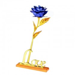 Rosa dourada Infinity - com suporte Love - caixa