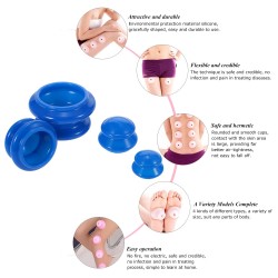 Ventosa de silicone anticelulite - massageador corporal - bolhas chinesas - 4 peças