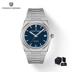 PAGANI DESIGN - relógio esportivo automático - à prova d'água - aço inoxidável - azul