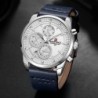 NAVIFORCE - elegante relógio de quartzo - pulseira de couro - à prova d'água - branco