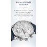 NAVIFORCE - elegante relógio de quartzo - pulseira de couro - à prova d'água - branco