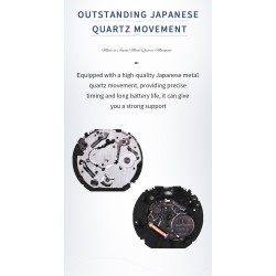 NAVIFORCE - fashionable Quartz watch - leather strap - waterproof - whiteWatches