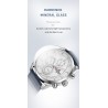 NAVIFORCE - elegante relógio de quartzo - pulseira de couro - à prova d'água - branco