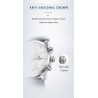 NAVIFORCE - elegante relógio de quartzo - pulseira de couro - à prova d'água - branco