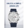 NAVIFORCE - fashionable Quartz watch - leather strap - waterproof - rose gold / blackWatches