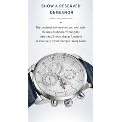 NAVIFORCE - fashionable Quartz watch - leather strap - waterproof - rose gold / blackWatches
