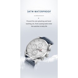 NAVIFORCE - fashionable Quartz watch - leather strap - waterproof - rose gold / blackWatches