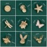 Puxadores de móveis dourados - maçanetas - formas de plantas / animais