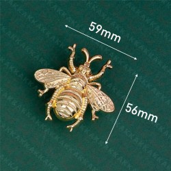 Puxadores de móveis dourados - maçanetas - formas de plantas / animais