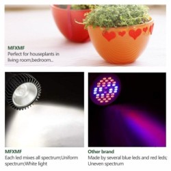 Lâmpada de cultivo de plantas LED - lâmpada - espectro completo - COB - E27