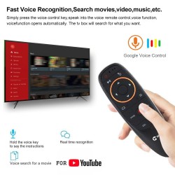 G10 / G10S Pro - controle remoto de voz para caixa de TV Android - mouse sem fio 2.4G sem fio - giroscópio - IR