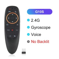 G10 / G10S Pro - controle remoto de voz para caixa de TV Android - mouse sem fio 2.4G sem fio - giroscópio - IR