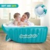 Banheira de bebê inflável - piscina - portátil - dobrável - antiderrapante - ursinho de desenho animado
