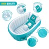 Banheira de bebê inflável - piscina - portátil - dobrável - antiderrapante - ursinho de desenho animado
