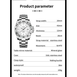 LIGE - stainless steel Quartz watch - waterproof - whiteWatches