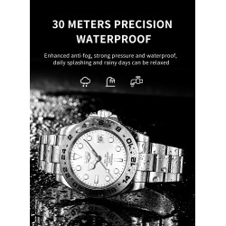 LIGE - stainless steel Quartz watch - waterproof - whiteWatches