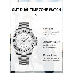 LIGE - stainless steel Quartz watch - waterproof - whiteWatches