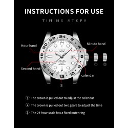 LIGE - stainless steel Quartz watch - waterproof - whiteWatches