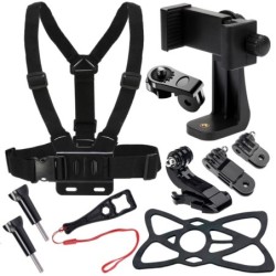 Cinta peitoral - cinto giratório - suporte para telefone / câmera GoPro - conjunto completo