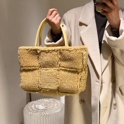 Trendy plush handbag - large capacityHandbags