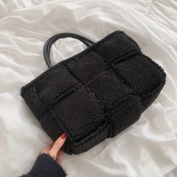 Bolsa de pelúcia moderna - grande capacidade